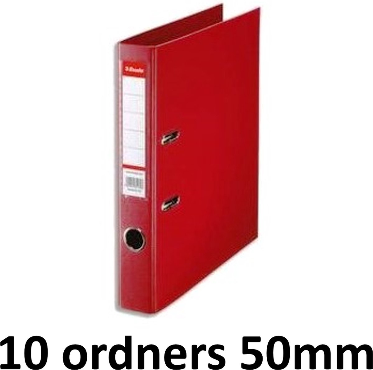 10 x Esselte Ordner Basic - rug 50mm - A4 - Rood