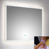 Badkamerspiegel LED spiegel 80cm met touch control B x H x D ca. : 80 x 60 x 3,2 cm