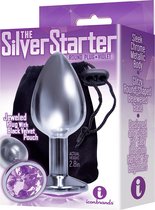 Bejeweled Stainless Steel Plug - Violet - Butt Plugs & Anal Dildos purple