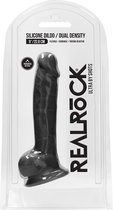 Silicone Dildo With Balls - Black - 22,8 cm - Realistic Dildos black