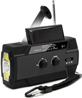 Cb-Goods® Noodradio - Opwindbare radio - Noodradio dynamo solar - Noodradio opwindbaar - Noodradio zaklamp/Powerbank - Survival radio - Zwart