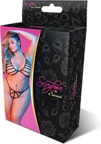Strappy Bra & G-Set - Black - Maat Queen Size - Lingerie For Her