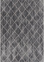 Magic Floor - Tapijt - Woonkamer - Vloerkleed Gabardin 12471 - Grijs - Polyester - (150x80cm)