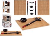 Sushi-set Bruin Zwart Keramisch Bamboe (8 Onderdelen)