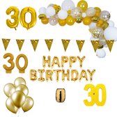 30 jaar Verjaardag Versiering Pakket Goud XL