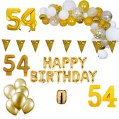 54 jaar Verjaardag Versiering Pakket Goud XL