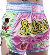 8 Weapons Muay Thai Short Yummie Pink maat M