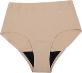 Moodies Undies menstruatie & incontinentie ondergoed - Naadloze Hoge Taille Hiphugger - moderate kruisje - Beige - maat S