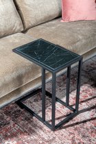 Laptoptafel 40x30x56 cm marmer en metaal