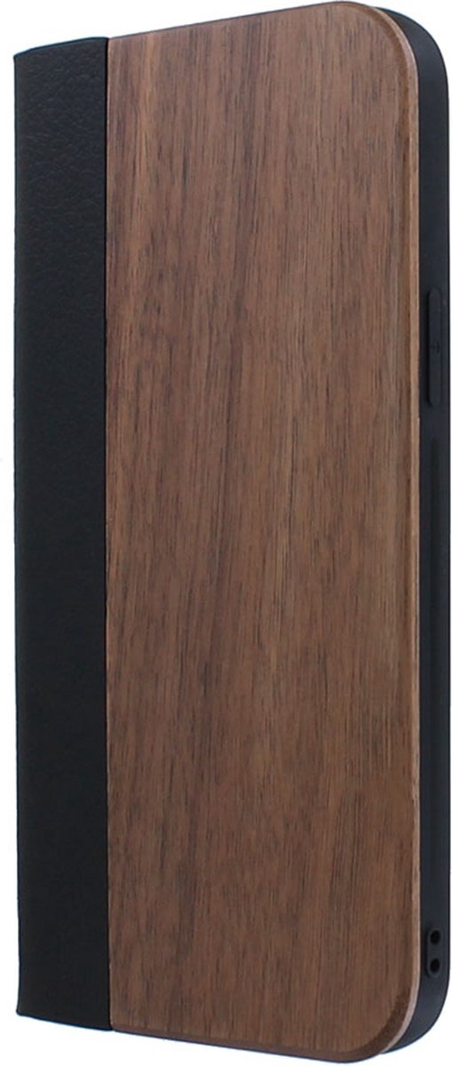 iPhone 13 Pro Max Bookcase hoesje - CaseBoutique - Hout-look Walnotenhout - Hout