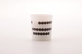 Kaars in glas stippen zwart/wit
