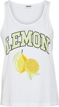 Noisy may Top Nmmaya  S/l O-neck Top Wmo 27020389 Bright White/lemon Dames Maat - S