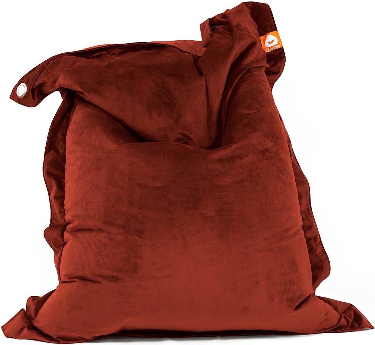 Whoober rechthoek zitzak St. Tropez XL velvet bordeaux rood - Wasbaar - Zacht en comfortabel Bordeauxrood