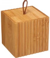 2 Stuks Bamboe Organizer pot met deksel / Opberg doos voor watten & make up
