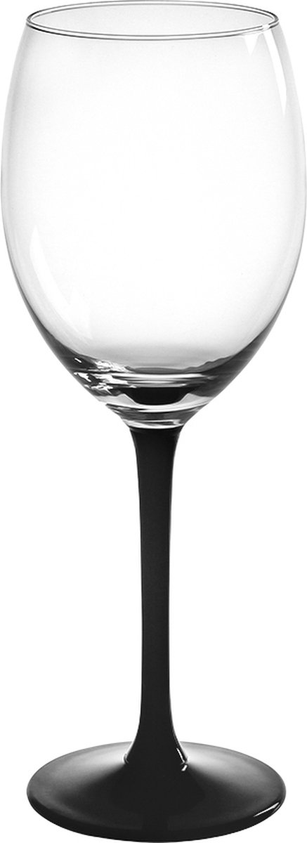 Royal Leerdam Onyx - Wijnglas Set - 21,5 cm - 330 ml - Transparant/Zwart