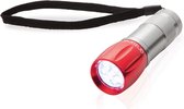 Zaklamp led - Op batterijen - Zaklamp met batterij - Noodverlichting - Aluminium - AAA - rood - zilver