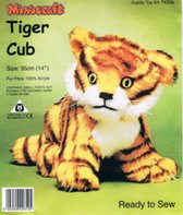 Pakket om zelf een Pluche knuffel te maken ( Tiger Cub ) Nr TK   206