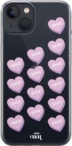 xoxo Wildhearts case voor iPhone 13 Mini - XOXO Candy - xoxo Wildhearts Transparant Case