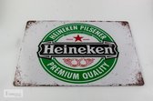 Heineken logo - wandbord - muurplaat - reclame - bord - vintage - retro - 20x30cm
