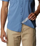 Columbia Newton Ridge Short Sleeve Shirt - Outdoorblouse - Heren - Blauw - Maat XL