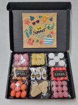 Oud Hollands Snoep Pakket | Box met 9 verschillende populaire ouderwets lekkere snoepsoorten en Mystery Card 'Hello Summer' met geheime boodschap | Verrassingsbox | Snoepbox