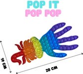 Pop IT XXL - Schorpioenbeet - Schorpioen met hand pop it - speelgoed - Fidget toy - regenboog