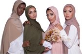 Set van 4 Stuks! Bestsellers - Hijab - Sjaal - Hoofddoek - Turban - Jersey Scarf - Sjawl - Dames hoofddoek - Islam - Hoofddeksel
