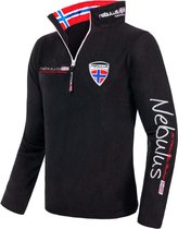 Nebulus - Fleece Vest - 4 Seizoenen - Heren - Half Zip - Zwart - Maat XL