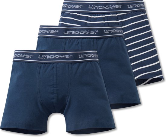 Schiesser - jongens 3-pack boxers - blauw - 10 jaar