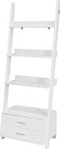 Mara Wandrek - Ladderrek - Boekenrek - Boekenkast - Hout - 3 Planken - 2 Lades - 65 x 171 x 41 cm