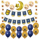 Party Favors - Ramadan/Eid decoratie - Eid Mubarak - Ramadan Feestdecoratie - Papieren Confetti - Blauw Goud