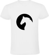 Paard logo rond | Heren T-shirt | paard | dieren| | horse | Wit