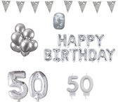 50 jaar Verjaardag Versiering Pakket Zilver