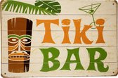 Tiki bar totempaal - Metalen bord - Metalen borden - Wandbord - 20 x 30cm - Decoratie - UV bestendig - Eco vriendelijk - Cadeau - Uniek - Bar decoratie - Cave & Garden