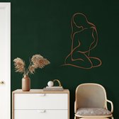 Wanddecoratie | Beauty decor | Metal - Wall Art | Muurdecoratie | Woonkamer | Bronze| 45 x 60cm