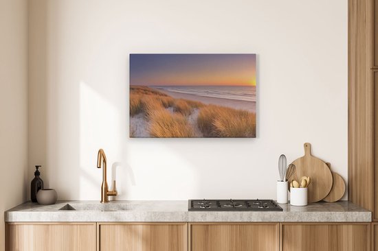 Artaza - Peinture sur Toile - Plage et Mer avec Coucher de Soleil - 90x60 - Photo sur Toile - Impression sur Toile