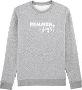 Remmen = angst Rustaagh sweater maat XS - grijs - bedrukt - unisex -ski