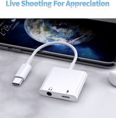 USB Type C Adapter 2 In 1 Splitter | USB C 3.5mm Jack Kabel Splitter | Geschikt Voor Samsung Galaxy S Series- A series - Note Series | Opladen & Musziek Luisteren Tegelijk