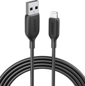 Anker Powerline III Lightning-kabel 180 cm lang, ultra duurzaam, MFi-gecertificeerde oplaadkabel voor iPhone X, Xs, Xr, Xs Max, 8, 8 Plus, 7, 7 Plus, 6, 6 Plus en meer (1,8 m, Zwar