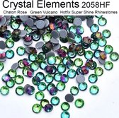 Strass steentjes | Green Vulcano | SS10 (2,70-2,90mm) 1440st (10 Gross) | Crystal Elements Super kwaliteit 2058HF | Rhinestones Hotfix Flatback | Glitter steentjes