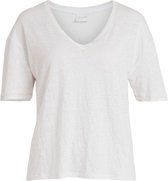 Vila VILOINA V-NECK GLITTER T-SHIRT - Optical White