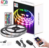 RGB LED Strip Licht 30 Meter - Muzieksynchronisatie + Kleurverandering - Ingebouwde Microfoon - App Bediening + Afstandsbediening - Verlichting - 5050 RGB Led