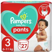 1x Pampers - Baby-Dry Nappy Pants 3 (27 stuks/doos)