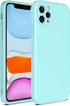 Smartphonica iPhone 11 Pro siliconen hoesje met zachte binnenkant - Blauw / Back Cover geschikt voor Apple iPhone 11 Pro