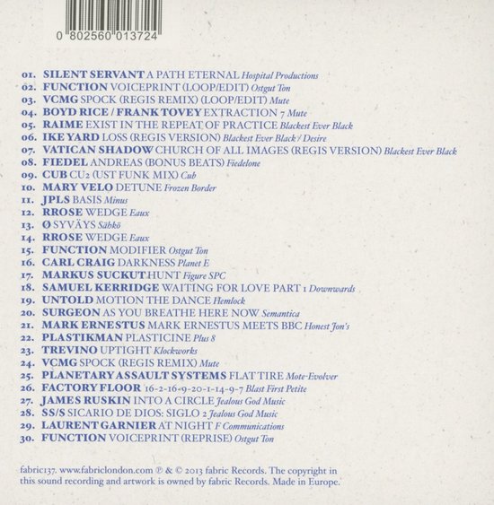 Sandwell District Fabric 69 (CD), Sandwell District CD (album) Muziek bol