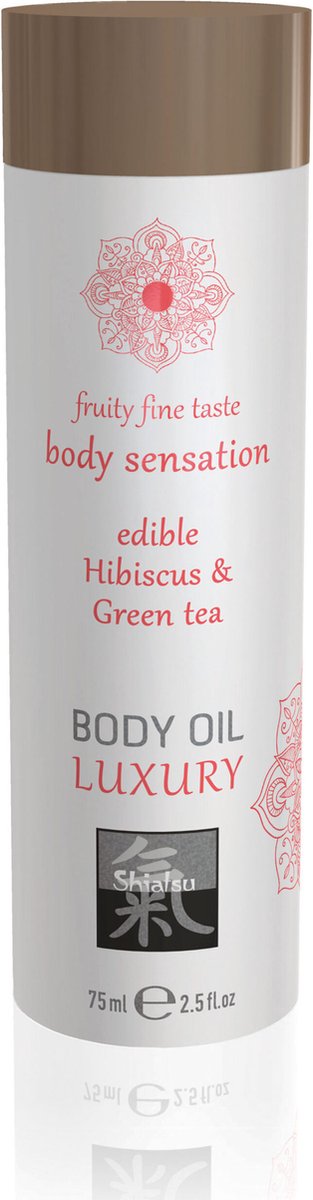 Goedkoopste Shiatsu Luxe Eetbare Body Oil - Hibiskus & Groene Thee