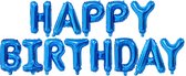 Joya Beauty® Happy Birthday Ballonnen Blauw | Verjaardag Folie Ballon | Feestversiering | Helium Ballon Slinger | Feest Decoratie | Blauw
