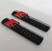 S-line embleem set 2 stuks- Audi - Logo - badge - A3 - A5 - RS - zwart