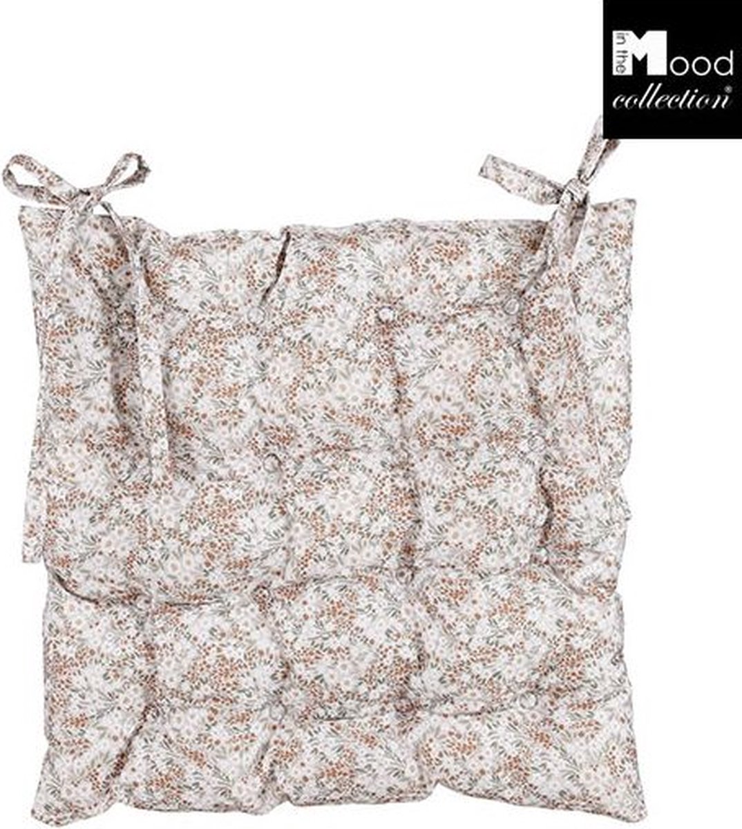 In The Mood Blossom Stoelkussen 45 x 45 x 5 cm - Beige
