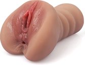 Realistic Mastrubator - Mastrubator voor man inclusief opbergtas - Vagina en Anus